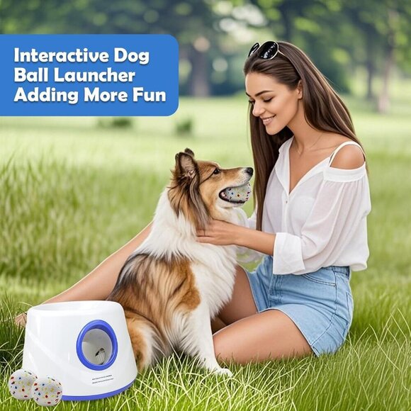 Automatic Dog Ball Launcher, Upgraded Interactive Dogs Balls Thrower for Small D - Picture 7 of 7